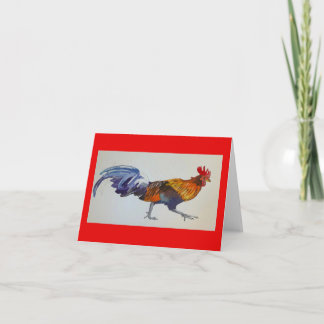 Cartão De Agradecimento Rooster 🐓 