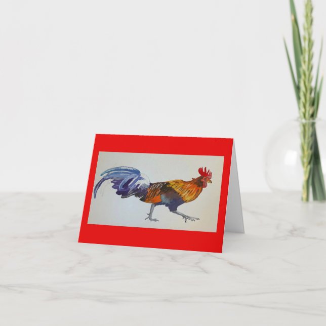 Cartão De Agradecimento Rooster 🐓  (Frente)