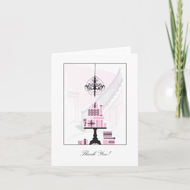 Cartão de Agradecimento - Rosa (Frente)