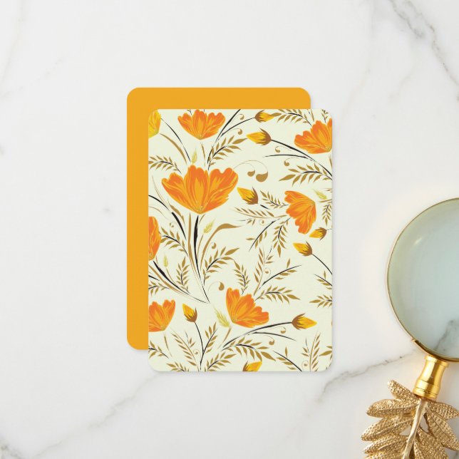 Cartão De Agradecimento Rosa amarela (Frente/Verso In Situ)