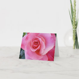 Cartão De Agradecimento rosa claro aberto para a notecard do amor