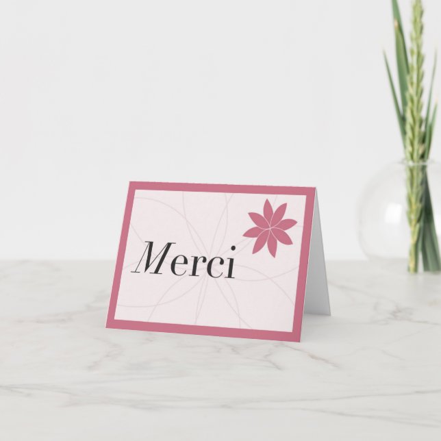 Cartão De Agradecimento Rosa de Merci (Frente)