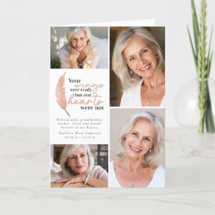 Cartão De Agradecimento Rosa Dourado Suas Asas Estavam Prontas Fotos Simpa