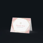 Cartão De Agradecimento Rosa Geométrico e Bat Mitzvah Dourado<br><div class="desc">Este cartões de agradecimentos moderno e chic Bat Mitzvah apresenta um fundo branco com quadros geométricos falsos de ouro a rosa. Personalize-o para as suas necessidades. Você pode encontrar produtos correspondentes na minha loja.</div>