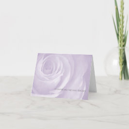 Cartão De Agradecimento rosa lavanda simples elegante casamento obrigado