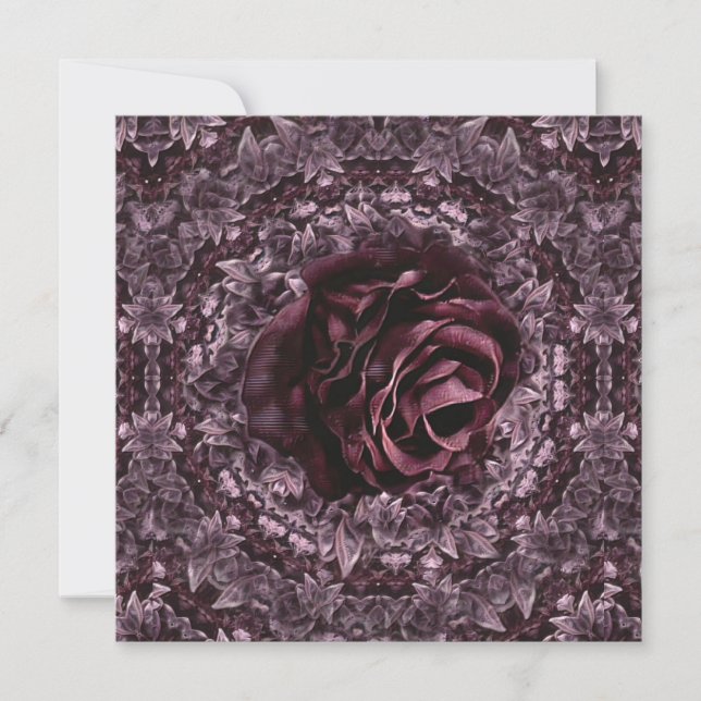 Cartão De Agradecimento Rosa Mandala (Frente)