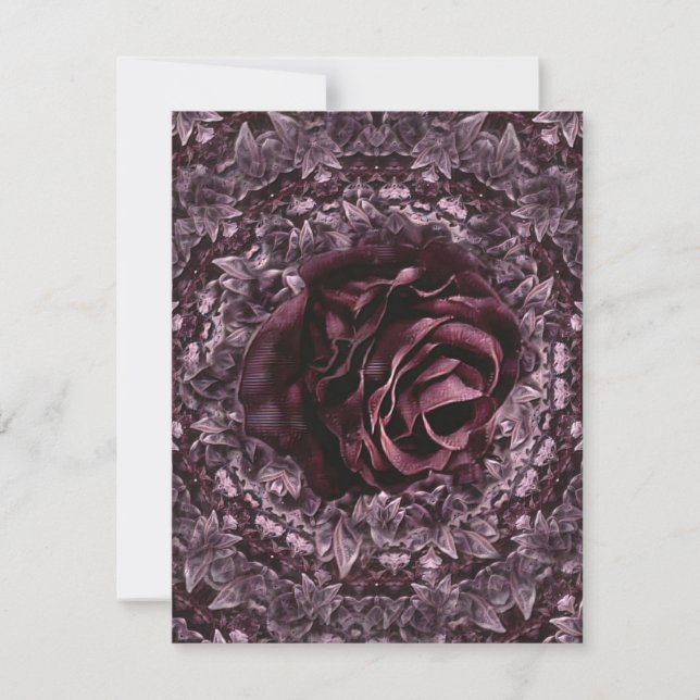 Cartão De Agradecimento Rosa Mandala (Frente)