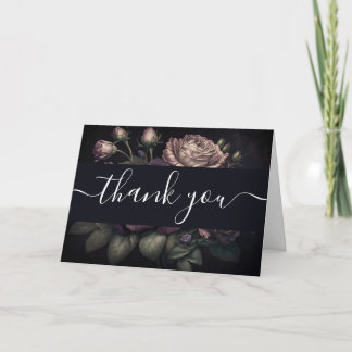 Cartão De Agradecimento Rosa Rosa Pó Rosa Roxo Fundo Personalizada Obrigad
