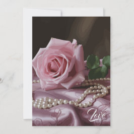 Cartão De Agradecimento Rosa Silken