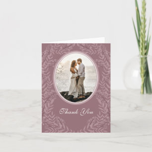 Cartão De Agradecimento Rosa Taupe Wedding Vintage Botânica