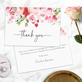 Cartão De Agradecimento Rosa Vermelho