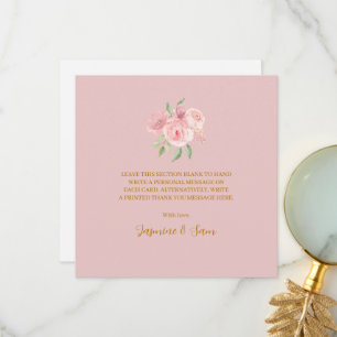 Cartão De Agradecimento ROSA Watercolor