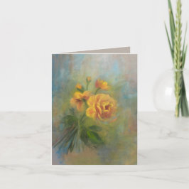 Cartão De Agradecimento Rosas Amarelas