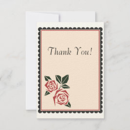 Cartão De Agradecimento Rosas angulares