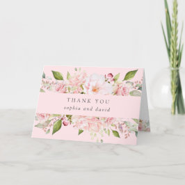 Cartão De Agradecimento Rosas Bonitas | Casamento Floral Rosa Muito Obriga