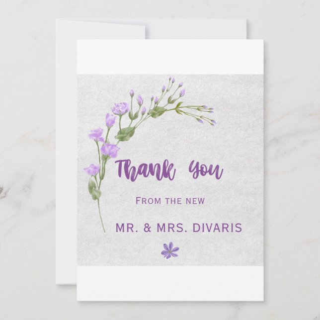 Cartão De Agradecimento Rosas coloridos (Frente)