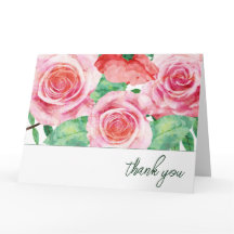 Rosas em Aquarela Obrigado