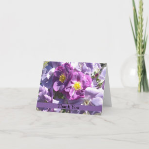 Cartão De Agradecimento Rosas Mauves Elegantes