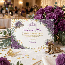 Rosas Roxas Ocidentais Dourado País Quinceañera