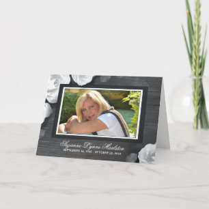 Cartão De Agradecimento Rosas Russos Brancos Negra Simpatia Fotográfica Ob