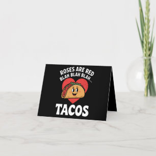 Cartão De Agradecimento Rosas São Vermelhas Blah Tacos Engraçado Dia dos N