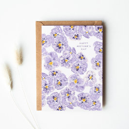 Cartão De Agradecimento Rosas Trepadeiras Violeta Dia das Mães