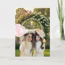 Rose Trellis Antique Dolls Greeting Card