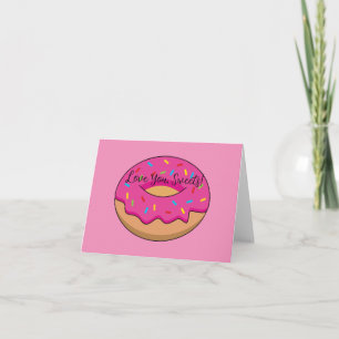 Cartão De Agradecimento Rosquinha de Morango com Cartoon de Sprinkles   Ad