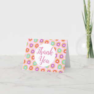 Cartão De Agradecimento Rosquinhas Físicas Coloridas Trendy Obrigado