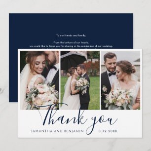 Cartão De Agradecimento Roteiro de Fotos de Casamento Elegantes 3