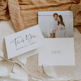 Cartão De Agradecimento Roteiro minimalista moderno foto