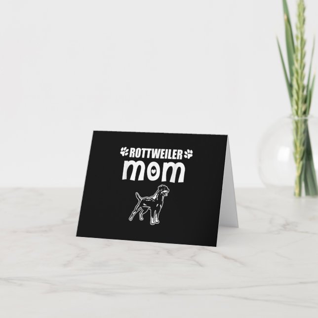 Cartão De Agradecimento Rottweiler Mãe Eu Cachorro Dono da Mãe Presente (Frente)