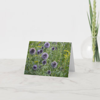 Cartão De Agradecimento Roxo no jardim
