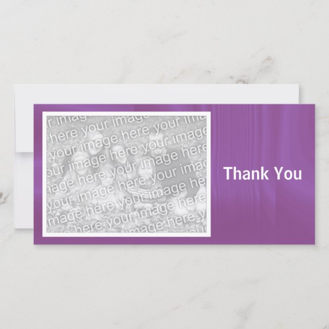 Cartão De Agradecimento Roxo Sombreado (Frente)