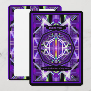 Cartão De Agradecimento Roxo W3