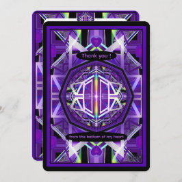 Cartão De Agradecimento Roxo W3