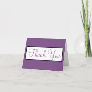 Cartão De Agradecimento RSVP Casamento Violeta Monograma Roxo