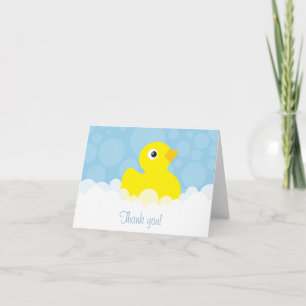 Cartão De Agradecimento Rubber Ducky Thank You Note - Blue