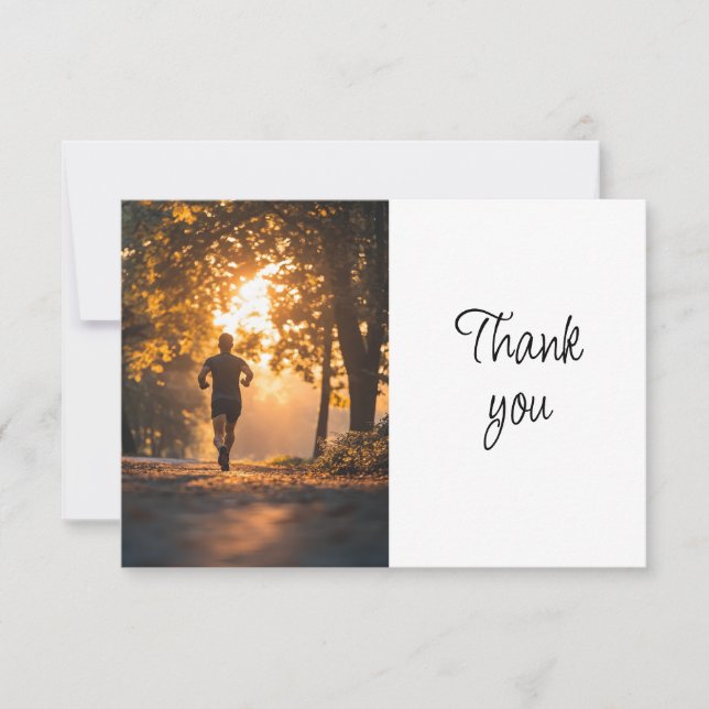 Cartão De Agradecimento Running Event Marathon Volunteer Thank You (Frente)