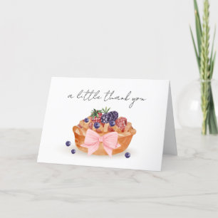 Cartão De Agradecimento Rustic A Little Cutie Pie Berry Chá de fraldas