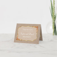 Rustic Fall deixa Linen Canvas OBRIGADO