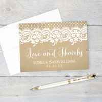 Rustic Kraft e Lace Weding Love and Obrigados
