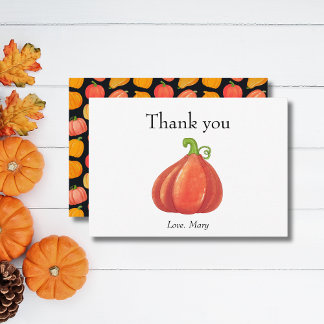 Cartão De Agradecimento Rustic Pumpkin - Ação de Graças Cozy