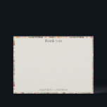 Cartão De Agradecimento Rustic Sage Botanical Couples Shower Custom Names<br><div class="desc">This personalized thank you card features a lush wildflower botanical border in muted sage, taupe, blush, and dusty rose framing a clean cream center with "thank you" in elegant typography and the couple's names below. The floral style brings a warm, cottagecore feel perfect for following up after a wedding, couples...</div>