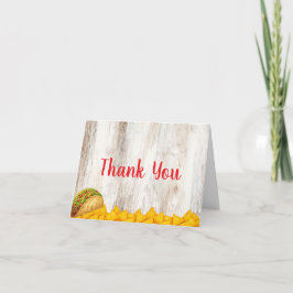Cartão De Agradecimento Rustic Taco ‘Bout Grateful Thank You Card