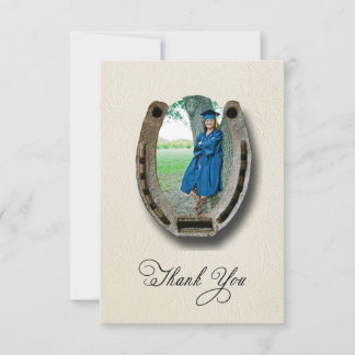 Cartão De Agradecimento Rustic Western Graduation Thank You card