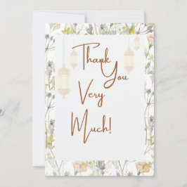 Cartão de Agradecimento Rústico