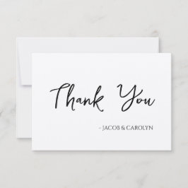 Cartão de Agradecimento Rústico Boho com Fonte Man