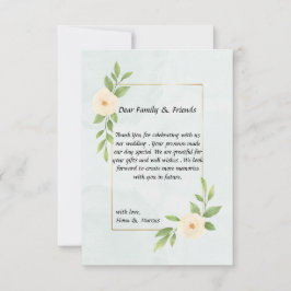 Cartão de Agradecimento Rústico Minimalista Elegan