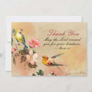 Cartão De Agradecimento Ruth 1: 8 de maio O Senhor recompensa você por su